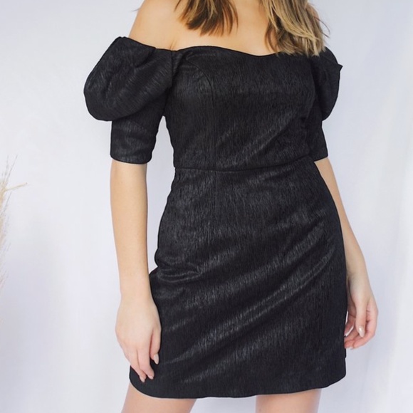 Glamorous brand Black Soiree Mini black dress - Picture 1 of 8